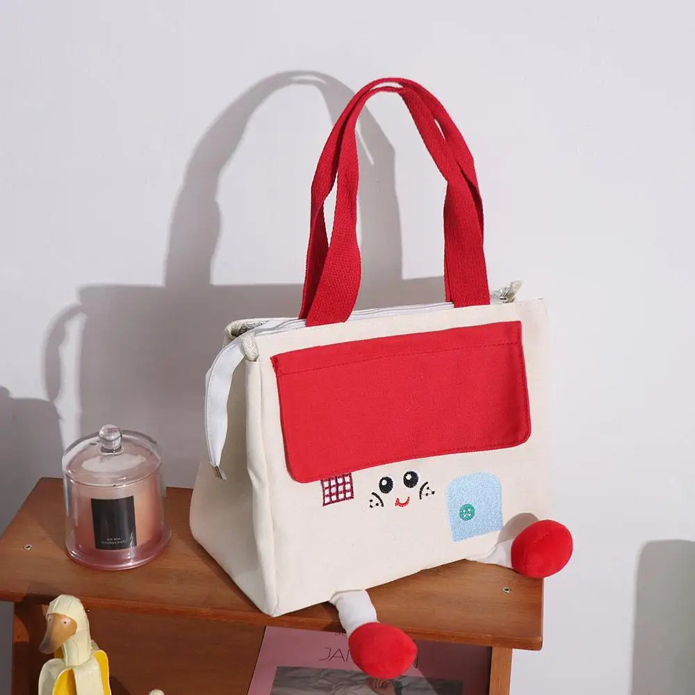 

Cute Insulated Ice Pack Small House Lunch Box Bag Portable Large Capacity Lunch Handbag Handheld Insulated Tote Bag Breakfast