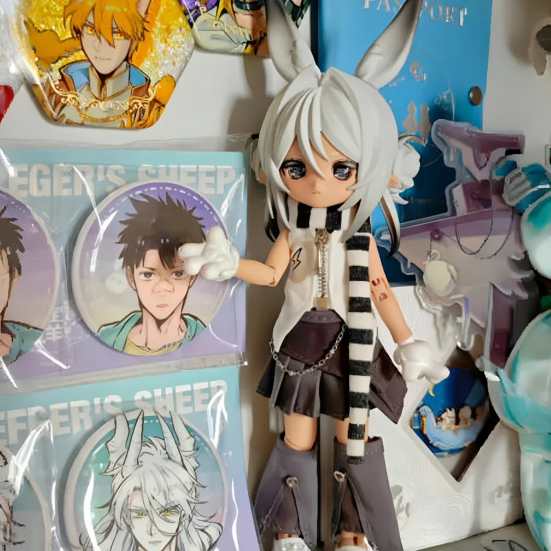 Novo quente come4free 1/12 bjd caixa cega bonnie estrela meteorológica série de linguagem kawaii coelho bjd figura de ação articulada brinquedo