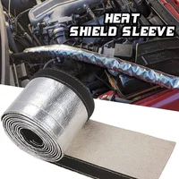 Manga de protección térmica de Metal de 1M, cubierta de manguera de alambre aislada de fibra de vidrio de papel de aluminio, cubiertas de envoltura de tubo, accesorios para coche de 10-100mm