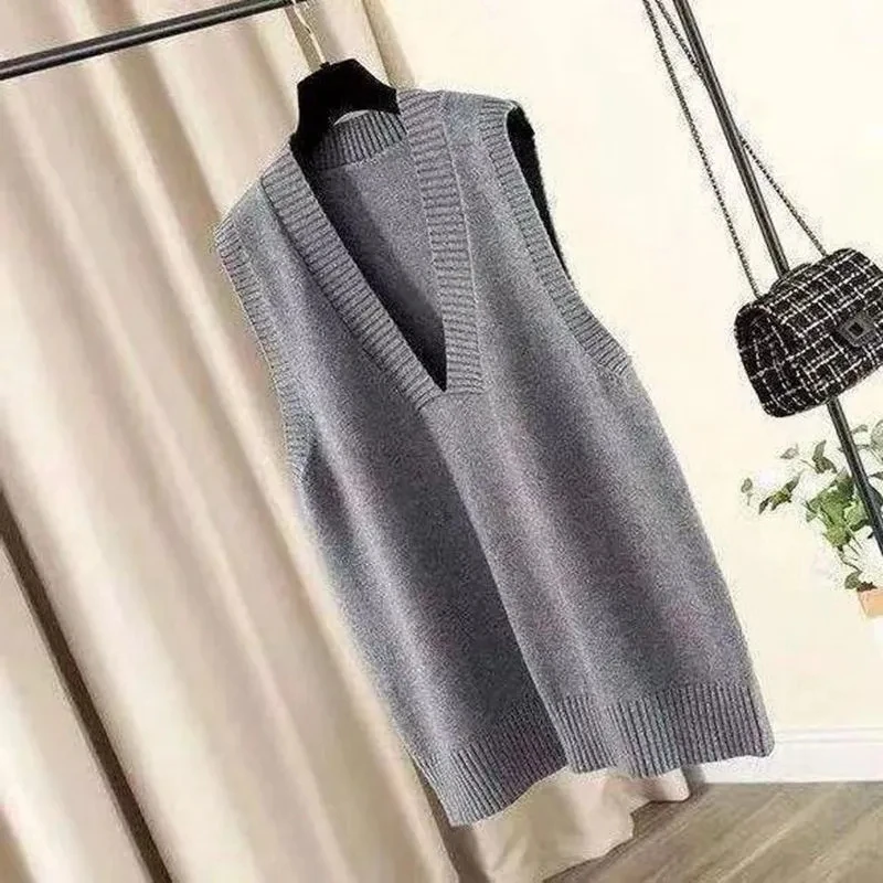 

Loose-Fitting Sleeveless Vests For Women High Elasticity Clothes Womens Knitted Sweater Vest Fashion Waistcoat