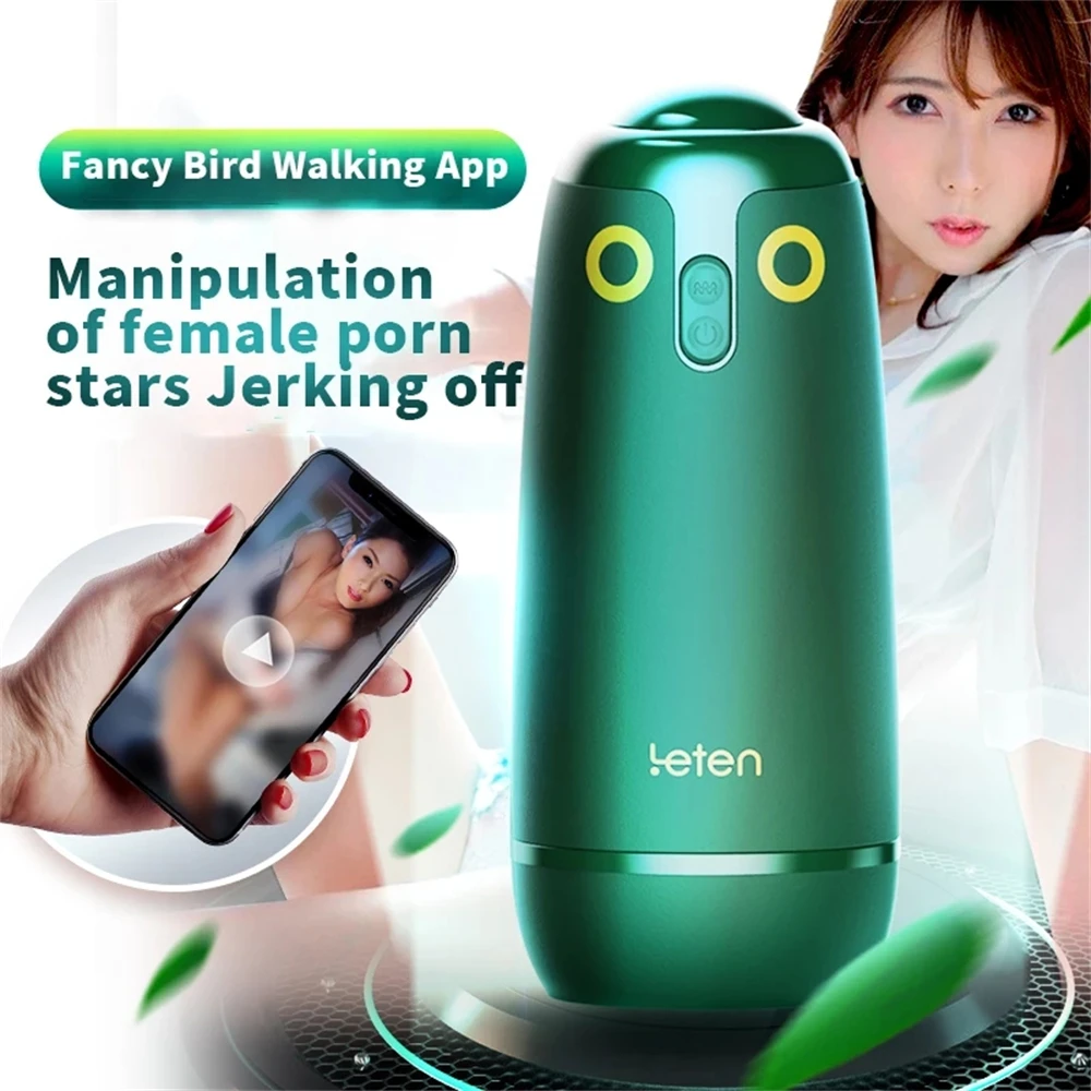 Leten Birds Vibrator Masturbators Cup Sexy Toys For Men Vacuum Vagina APP Control Fully Automatic Telescopic Glan Stimulator 18