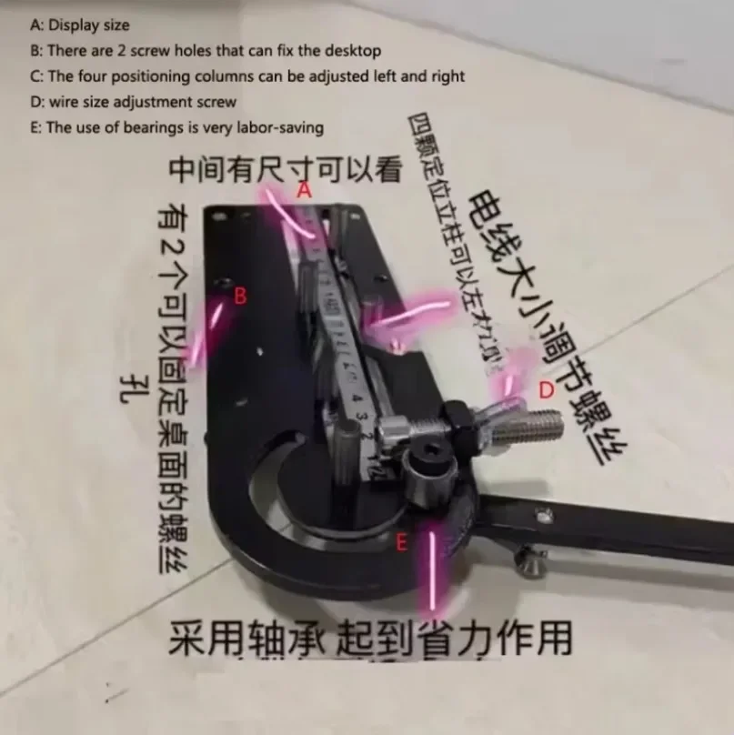 1pc Manual Wire Bending Machine Cable Harness Benders BV Hard Wire Small Folding Machine Copper Wire Bender Tool