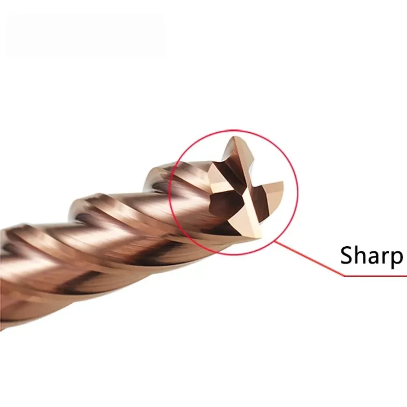 HRC55 CNC Carbide Flat End Mill Tungsten Cutter 2 4 Flute Metal Steel Machining Tool Key Square Router Bit 3 4 6 8 12 Shank