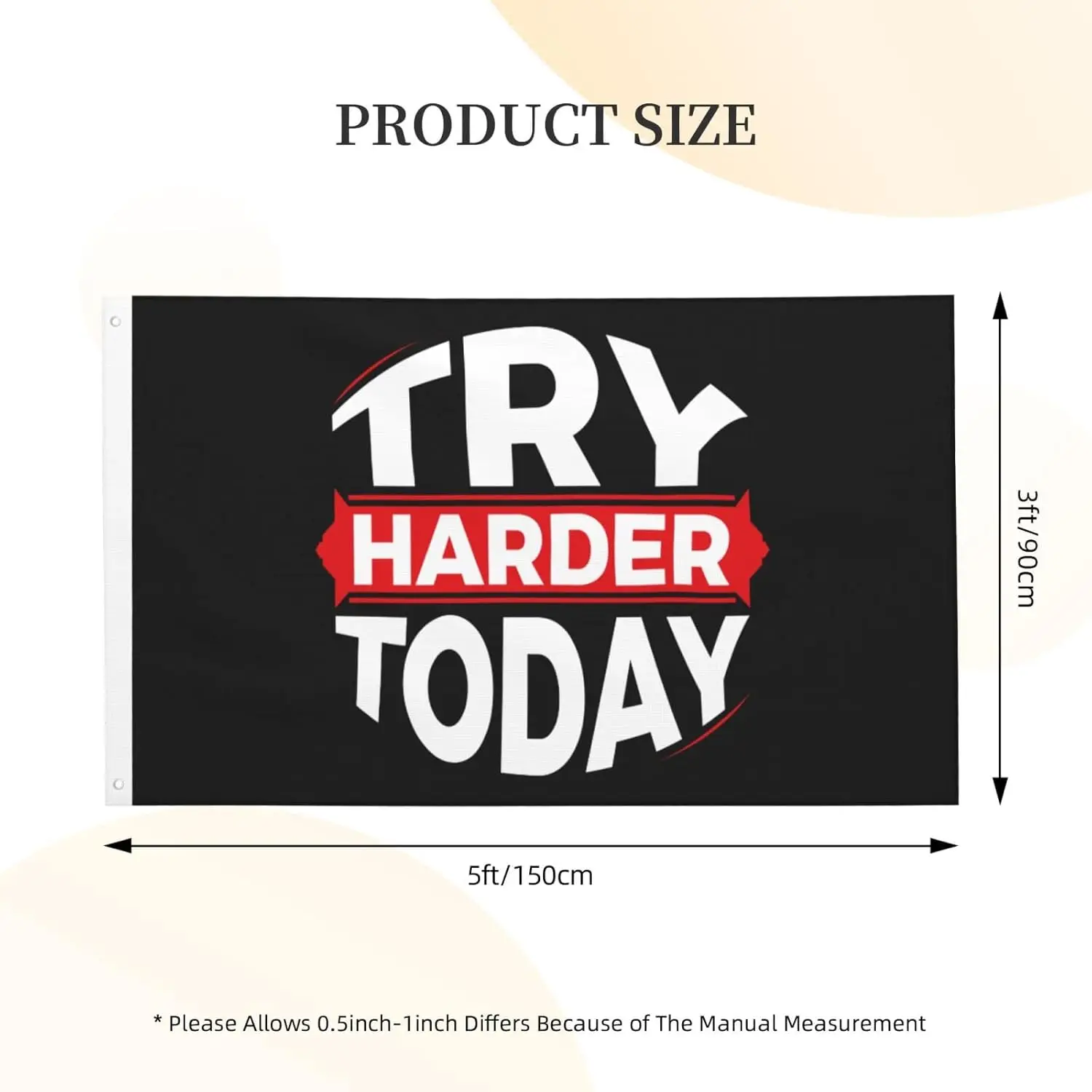 Flagicts 100% Polyester Try Harder Today Flags