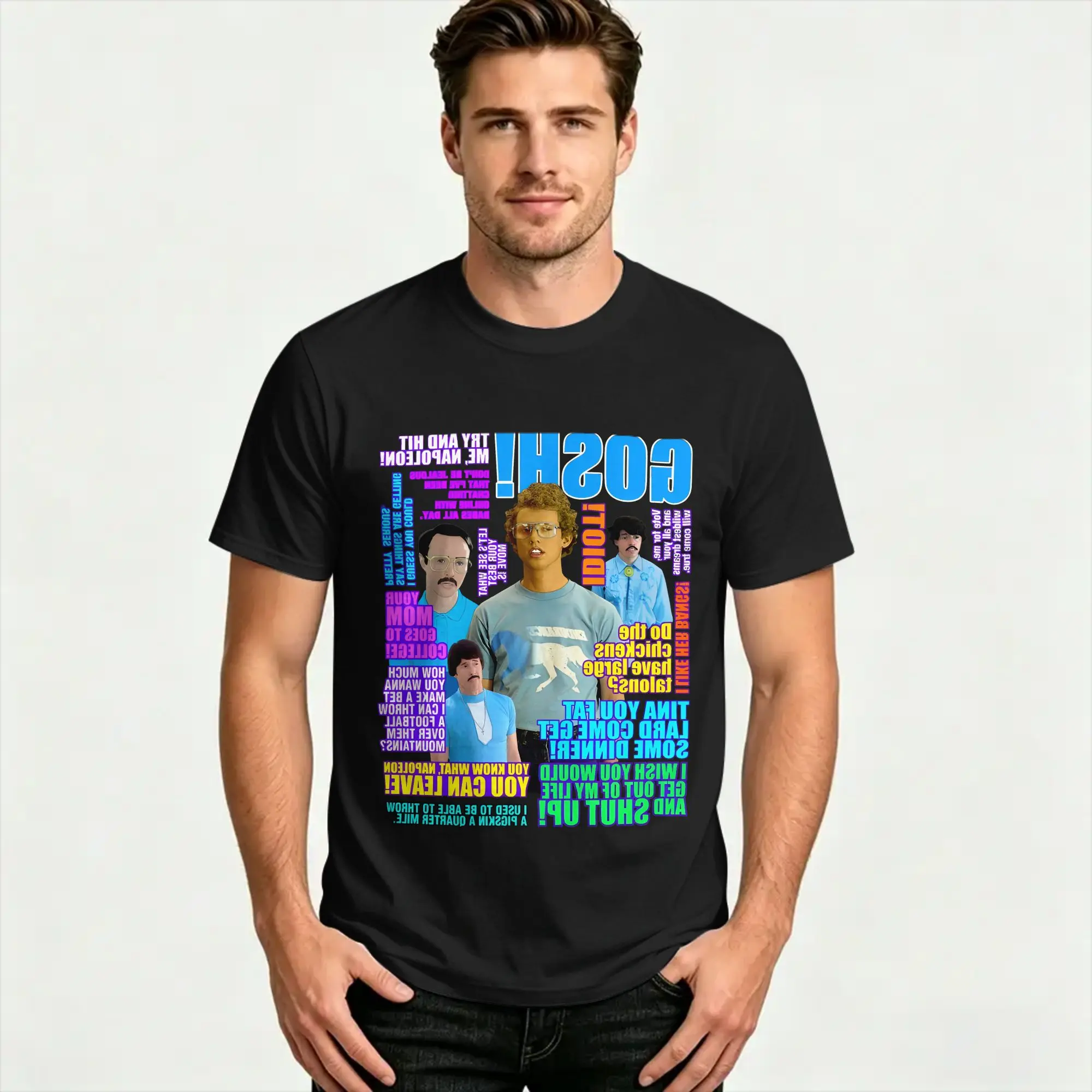 Men Women's T-Shirts Napoleon Dynamite Quotes  Awesome Cotton Tees Short Sleeve  T Shirt Round Neck Tops 4XL 5XL