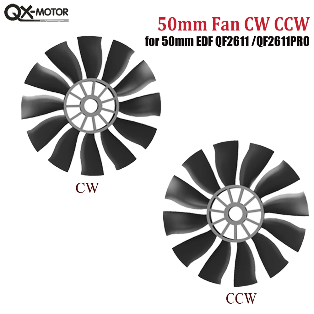 70mm 64mm 50mm Rotorblätter CW CCW 12-Blatt-Lüfter für QX-MOTOR EDF Kanalventilator Hochleistungslüfter DIY Ersatzteile – Detail 5