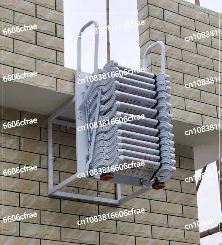 Staircase Outdoor Household Platform Duplex Partition Thickened Wall Hanging Folding Lifting Small Apartment Extension Ladder