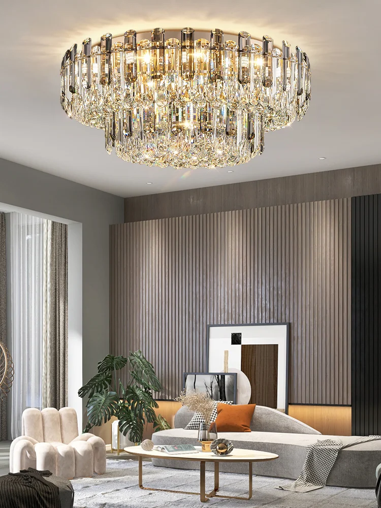 Modern Luxury Clear Crystal Ceiling Lamp Elegant Led Lighting over Living Room Bedroom Home Appliance Lustre Gold 2024 Lampara