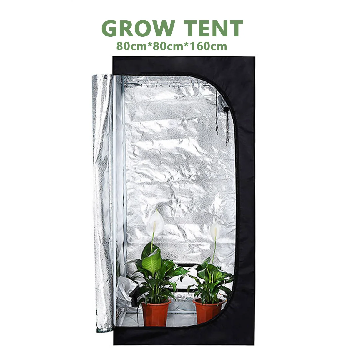 600D Hydroponic Plant Growing Complete Grow Tent Kit 80X80X160cm Led Indoor System Grow Kit Tent