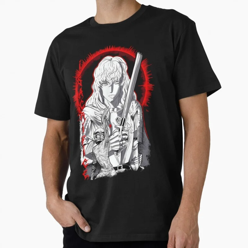 

0922 Guts Berserk Japanese Anime Gift t shirt 100% cotton print clothing Swordsman Manga Graphic Tee Y2K clothes Large size Tops