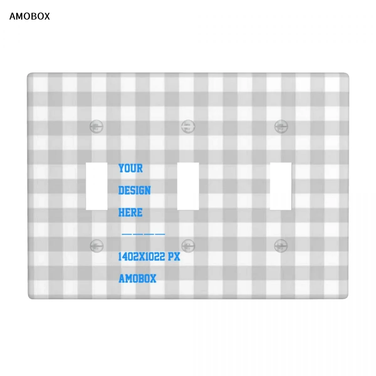 AMOBOX-Customizable Triple Toggle Switch, Decorative Panel for Living Room, Bedroom, Kitchen, Standard Size