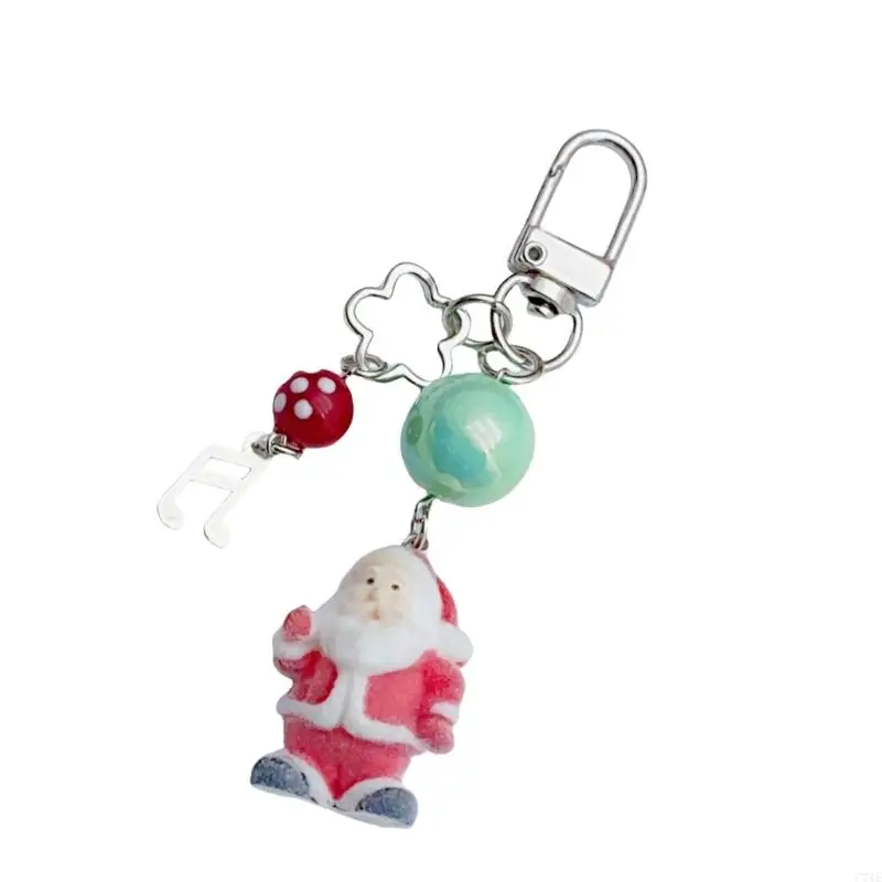 C71E Festive Snowman Ornament Keychain Charm Presing para decoración vacaciones