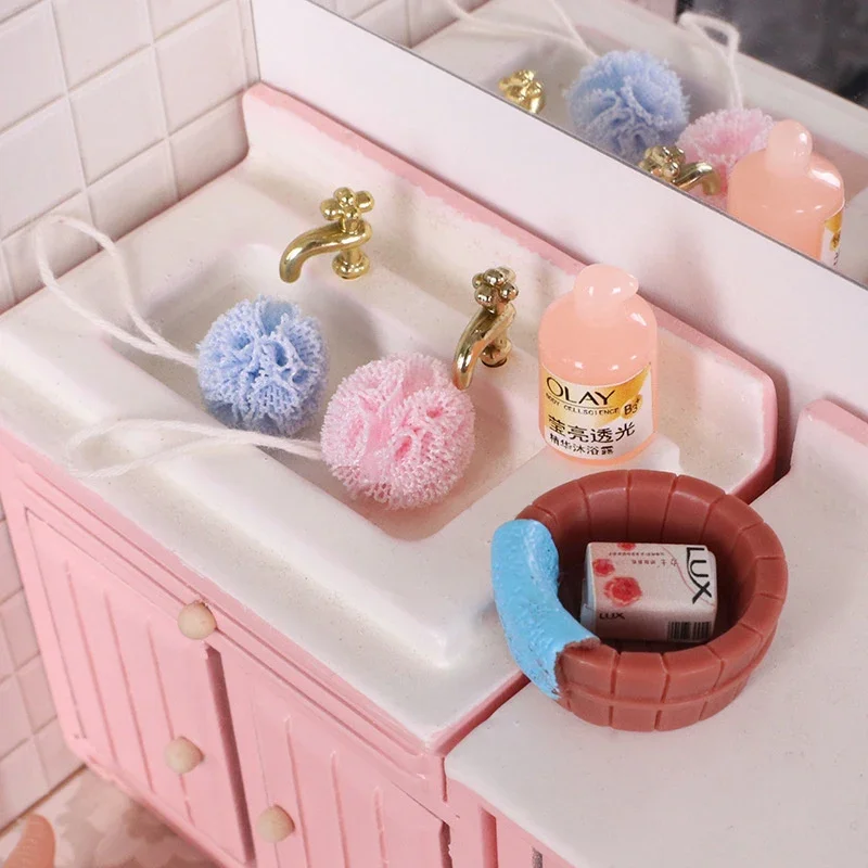 มินิแชมพู Washball Playset สําหรับ OB11 ตุ๊กตา,4 ชิ้นตุ๊กตาอุปกรณ์ห้องน้ํา