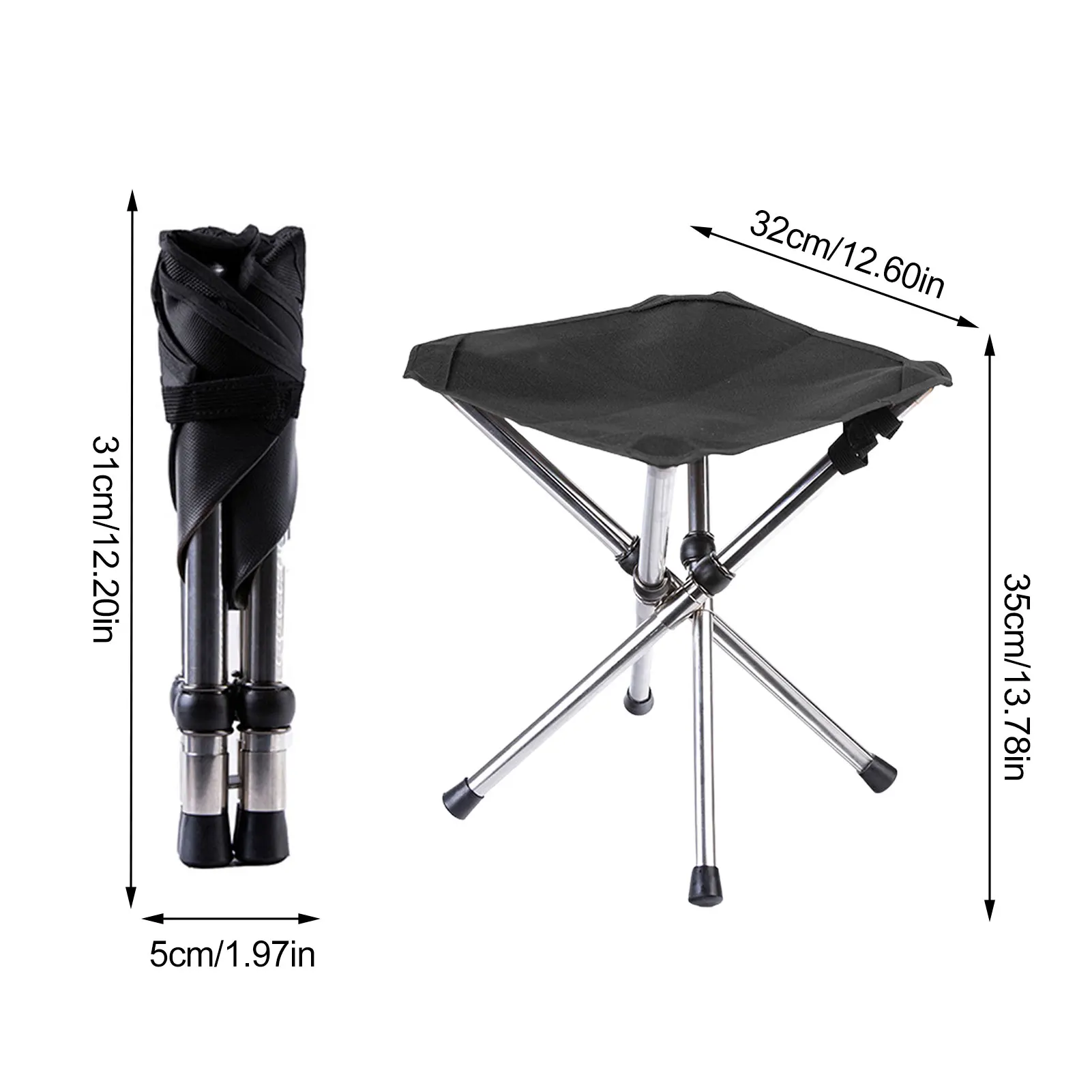 Portable Outdoor Folding Stool Camping Tripod Stools Fishing Chair Mini Picnic Chair Bench For Camping Fishing Accessories