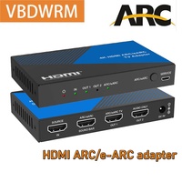 4K HDMI ARC/E-ARC Adapter 4K@60Hz Audio Video Converter HDMI ARC/eARC Audio Extractor Splitter Atmos  HDCP2.3 18Gbps