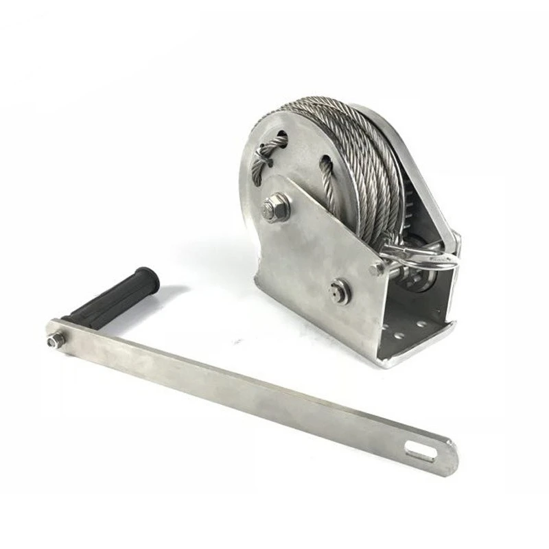 

Hand Self-locking 304 manual Stainless steel manual winch winch crane