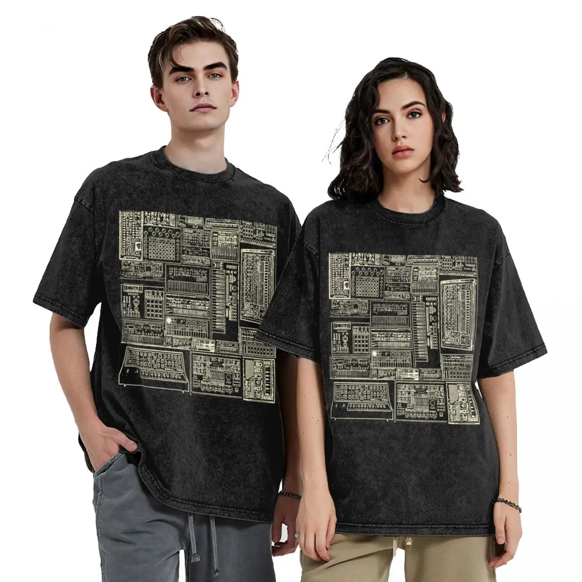 

Synthesizer Fan Composition white T-Shirt oversizeds cheap stuff Aesthetic clothing clothes mens tall t shirts