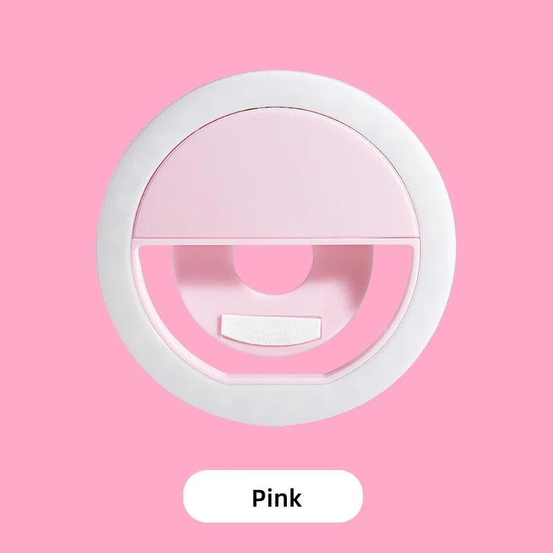 Ultra-Light Rechargeable Clip-On Phone Fill Light, Adjustable Handheld Selfie Ring Light with Portable Beauty Lighting
