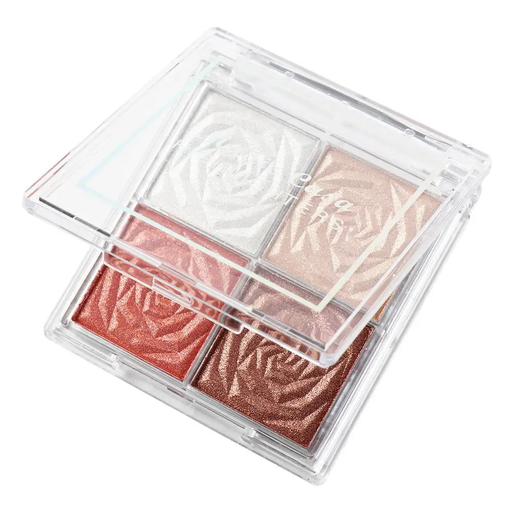Ombretto 3D Viso Bronzer Highgloss Blush Strumento per il trucco delle donne Tavolozza evidenziatore glitter Tavolozza per trucco in polvere con evidenziazione di diamanti