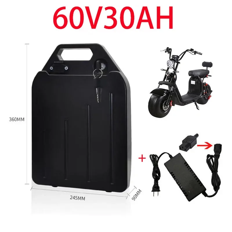 

Original 60V 30ah electric scooter, suitable for 250W~1500W motorcycles/tricycles/bicycles, waterproof lithium battery tax-free