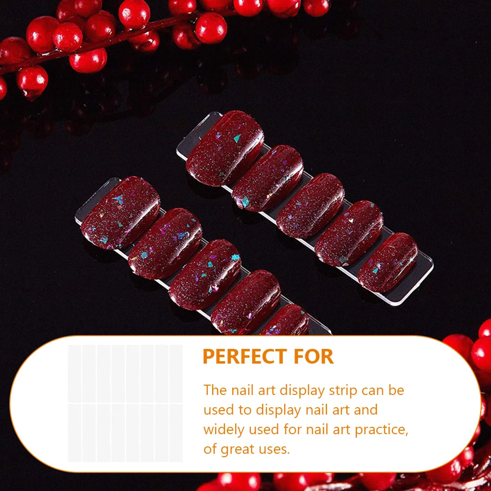 

50Pcs False Nails Display Stand Practice Tools Lightweight Portable Storage Nail Display Nail Stand Fake Nails Holder