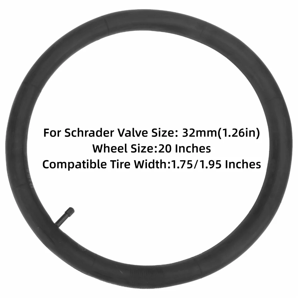 Tubo interior bicicleta Schrader 32 mm de goma negro - imagen 4