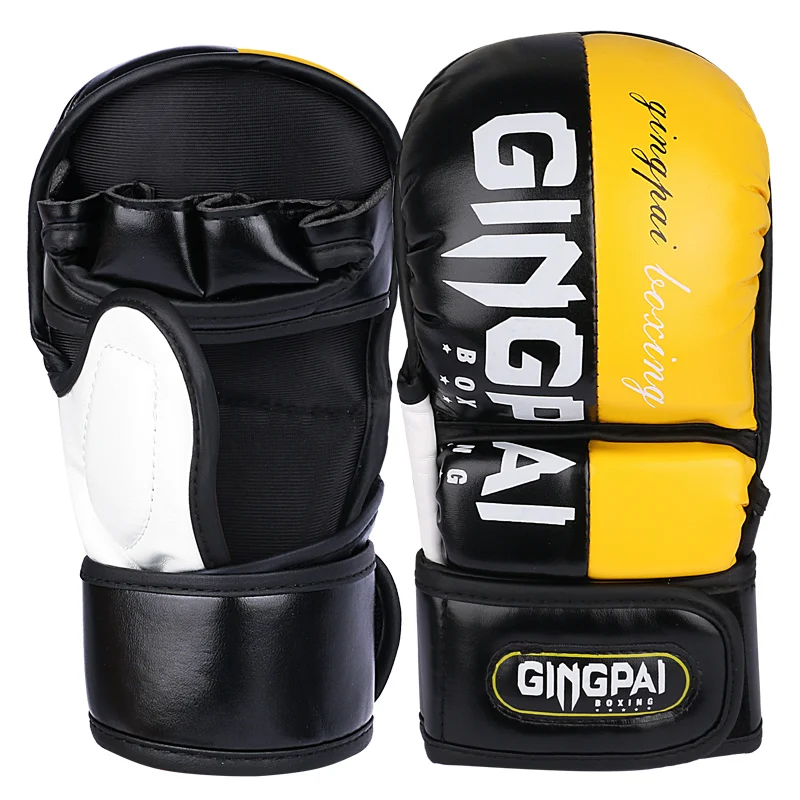 Professional MMA Half-Finger Fighting Boxing Gloves Thickened Sanda Free Fighting Mixed Martial Arts Training Gloves
