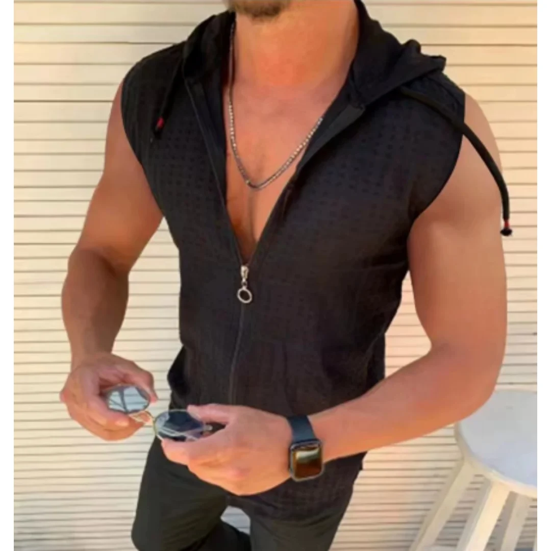 

Summer men's gym vest fitness training clothes loose fit sleeveless shirt men's pure cotton vest
