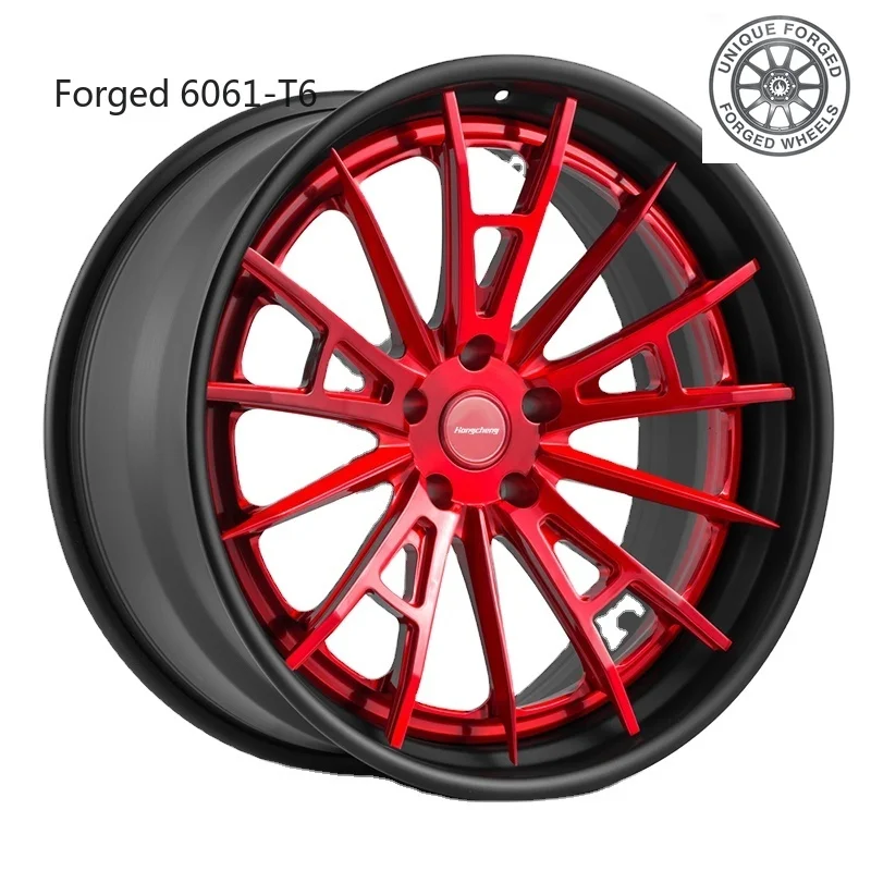

New model of 26Wholesale Customization High-Quality Passenger Car Alloy Forged Wheels Black and Red Dual Design Process for Auto
