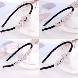 2023 Ins New Gem Baroque Headbands For Women Girl Diamond Rhinestone Woman Accessori Geometric Flower Thin Hairbands