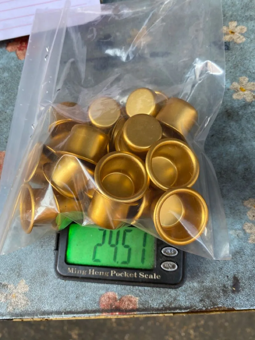 20pcs Golden Candle Cup Simple Metal Candle Insert For Taper Candles Decorative Diy Candle Holder Home Mini Aluminum Cups