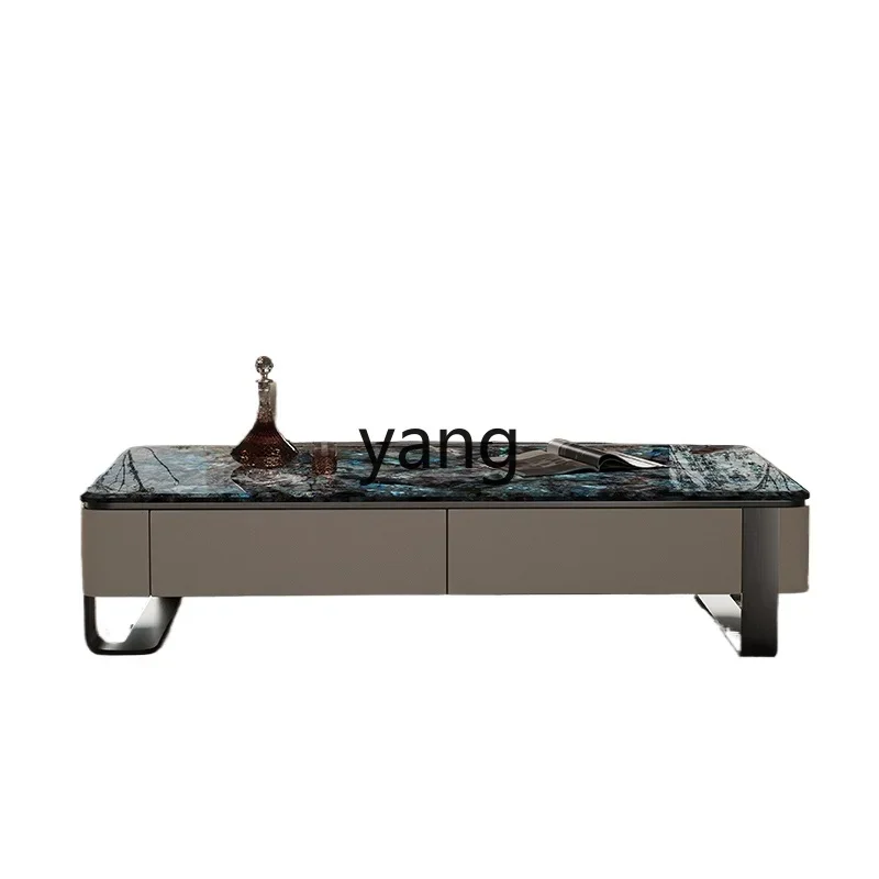 

LMM marble solid wood high-end custom modern villa living room coffee table