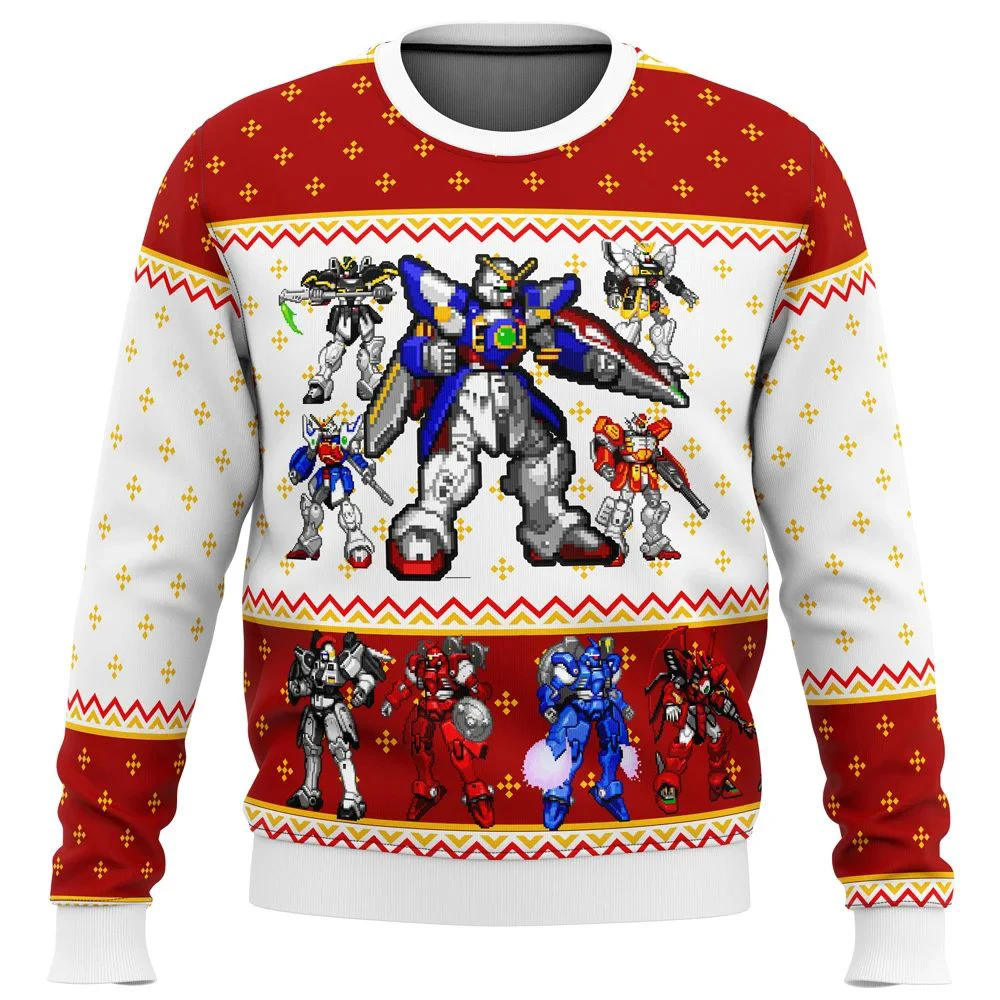 Christmas Carnival Gift Mechanical Style Robot COS Unisex Cartoon Anime Clothing Autumn and Winter Pullover Sweater