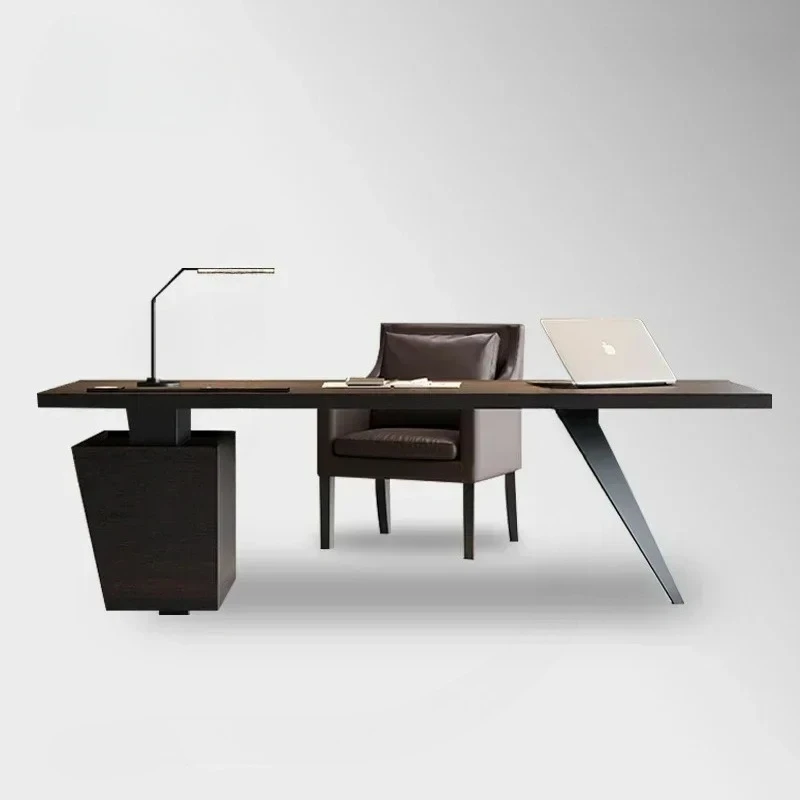 

Italian Minimalism Office Desks Luxury Modern Designers Solid Wood Office Desk Room Computer Office Furniture
