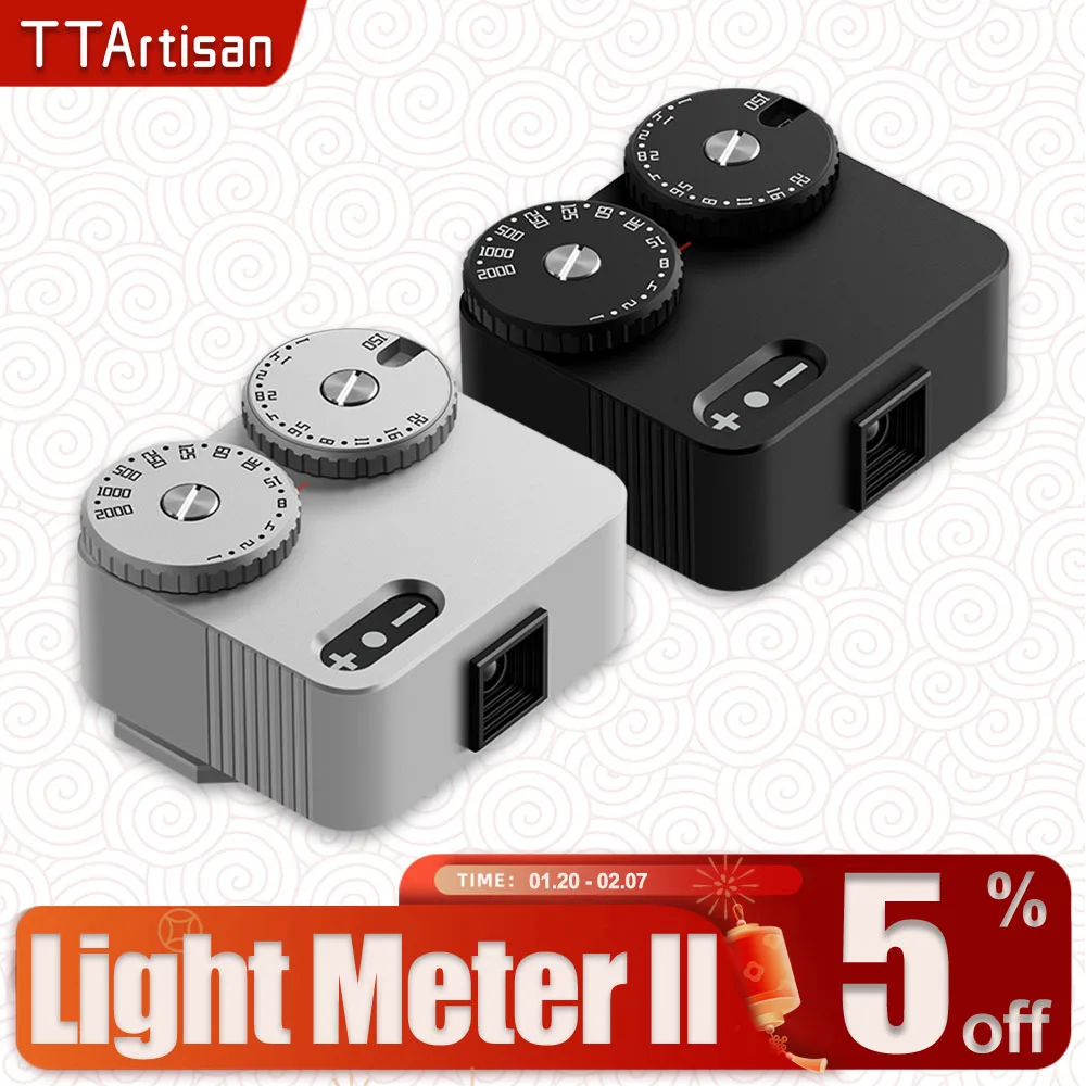 TTArtisan Compteur de lumière II Cold Shoe Mount pour DSLR Appareil photo sans miroir Compteur de lumière Photographie Accessoires A7RIII XT-100 ZDavid R5