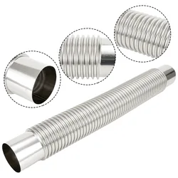 Stainless Steel Elbow Chimney Liner Bend Multi Flue Stove Pipe 50cm Stretching Stove Pipe Flexible Hose