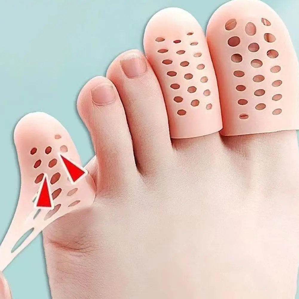 2 pezzi strumento per la cura dei piedi separatori per dita in Gel di Silicone barelle tubo per dita dei piedi calli blister Gel protettivo