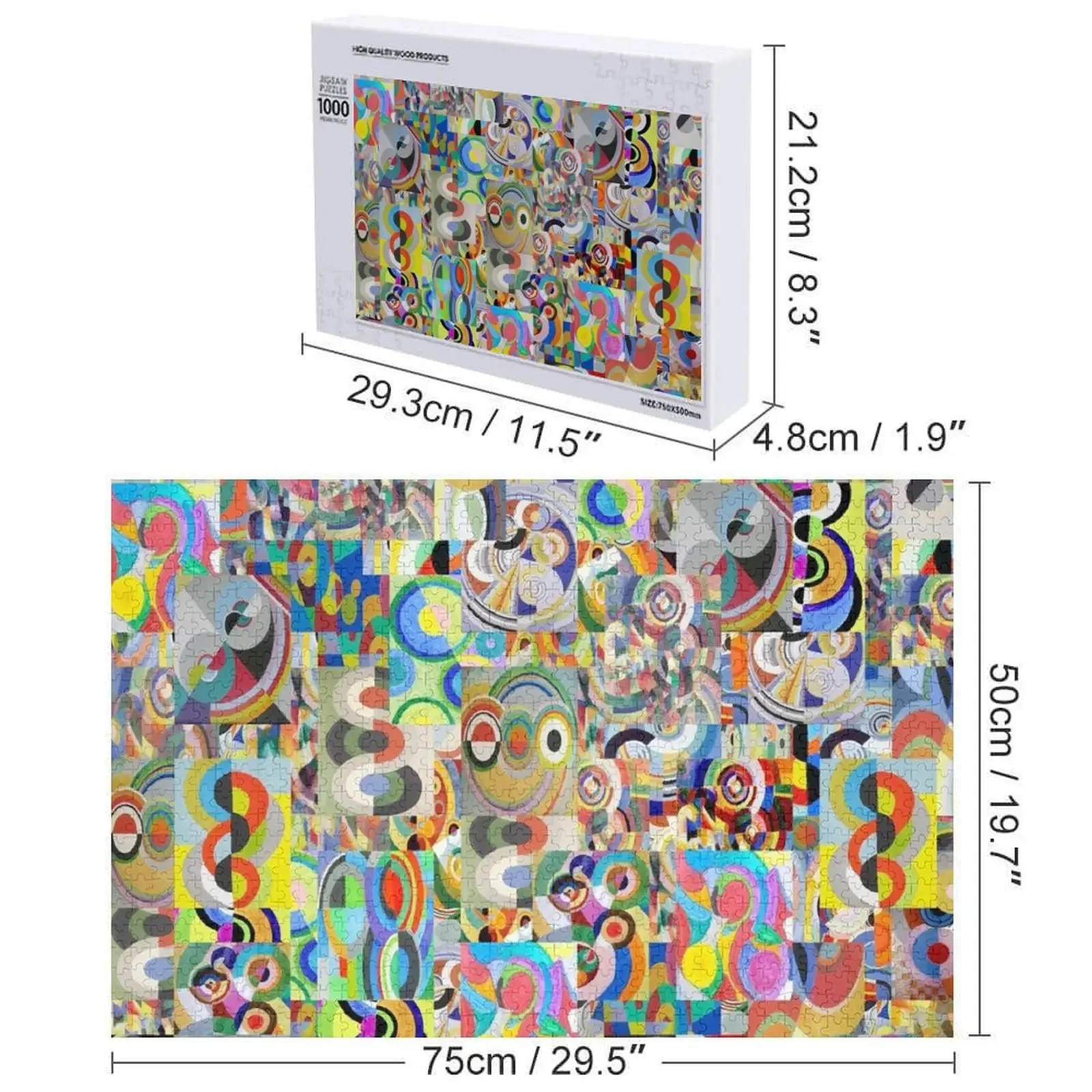 Rompecabezas de Robert Delaunay, rompecabezas de regalo personalizado para niños, rompecabezas de juguetes personalizados