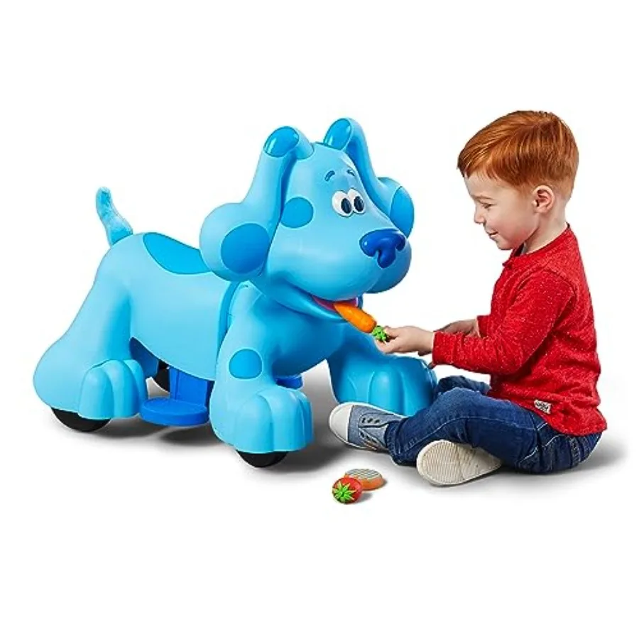 Kid Trax 6V Rideamals Blue's Clues Snack Time Interactive Ride-On Toy for Ages 18-30 Months Blue Rechargeable Battery Powered E