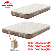 Naturehike Inflatable Mattress 1/2/3 Person Air Camping Tent Bed Built In Pump Sleeping Pad Outdoor Travel Home Mat Cushion C25