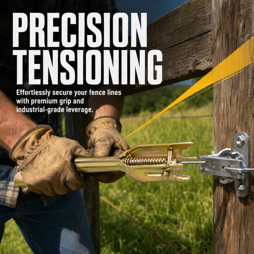 Steel Electric Fence Strainer Handle Rustproof Coating Gold Fence Wire Tightener Wear Resistant Fixed Top Pins