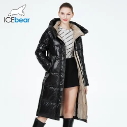 ICEbear-Jaqueta puffer feminina com capuz, Parkas quentes, alta qualidade, casaco acolchoado feminino, elegante, inverno, GWD20155D, 2023