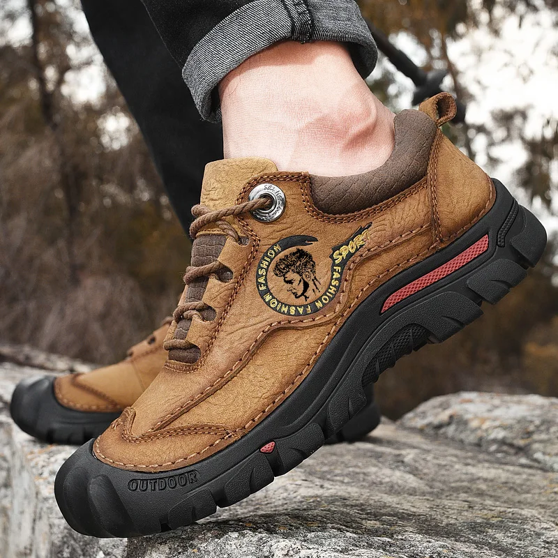 Men's Shoes Large Size Labor Insurance Shoes Outdoor Hiking Shoes Casual Sports Waterproof Non-slip Wear-resistant Sneakers Men