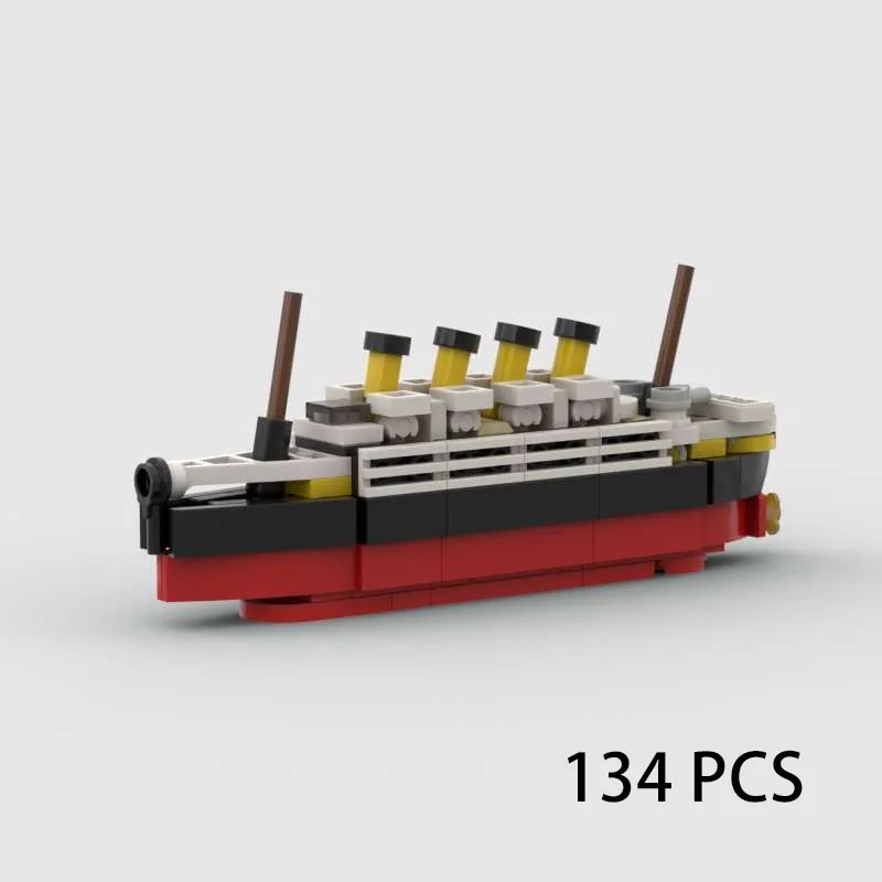 Titanic Break In Half With Case Building Blocks Boat Ship Model Cruise Shipwreck Kits Classical Mini Bricks for  Kids Birthday