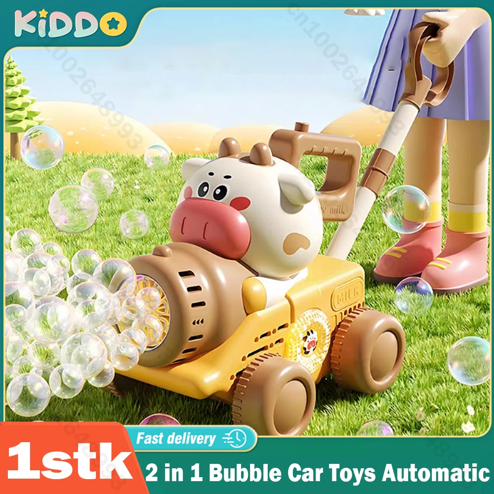 

Bubble Car Toys Automatic Outdoor Pomperos Bubbles Soap Blower Machine Light 2-In-1 Electric Bubble Cart for Kids Birthday Gift