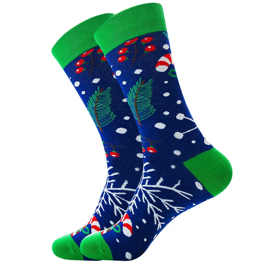 New Spring and Autumn New Trend Men\'s Socks Santa Claus Elk Men\'s Tube Socks Fashion Cotton Socks Funny Socks