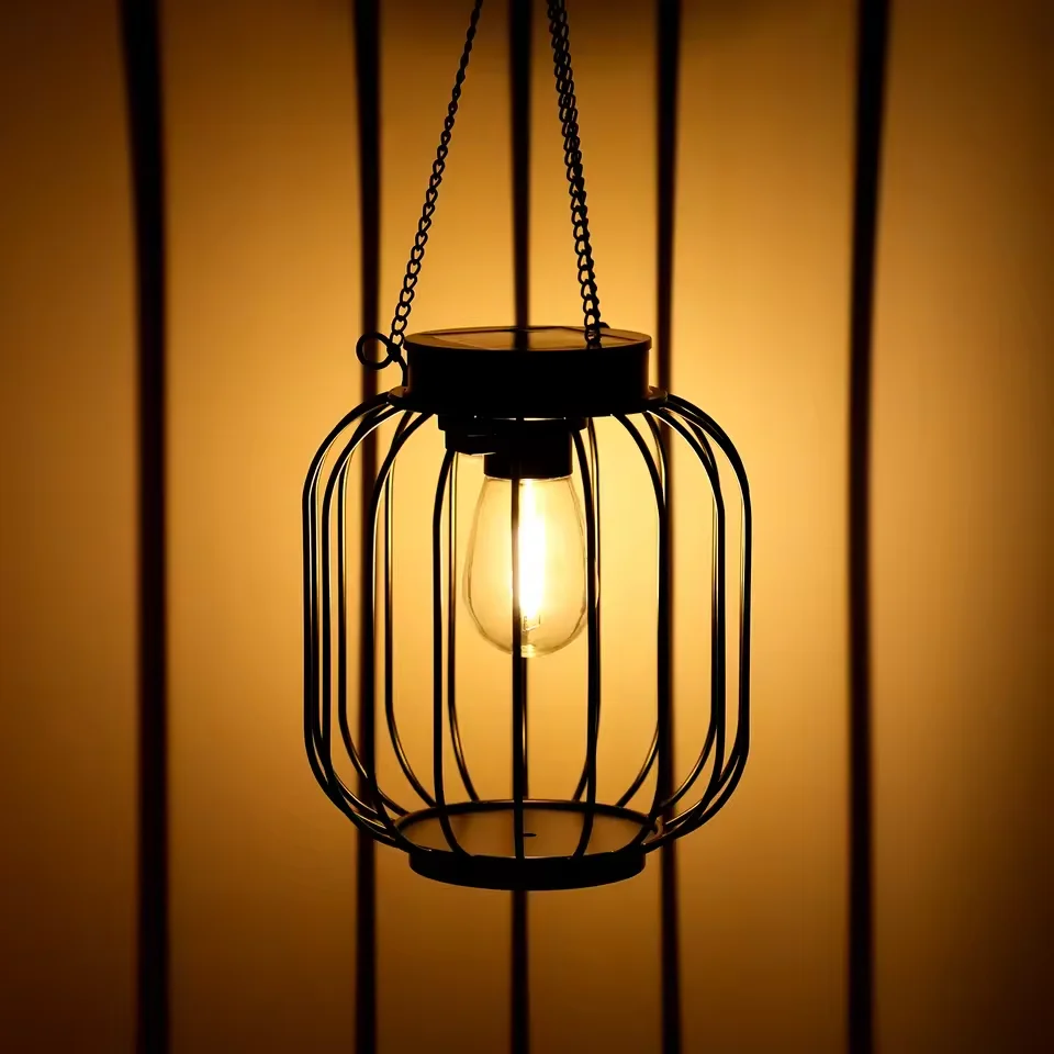 

Солнечный фонарь, светодиодный светильник, теплая белая лампа, уличный датчик, садовые фонари, водонепроницаемый патио, украшение двора, подвесной для/наружного полого цвета