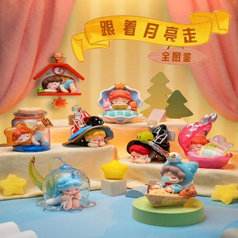 

Wendy Generation Follow the Moon Series Blind Box Night Theme Collectible Figure Art Toy Desk Ornament Doll Gift Trendy Decor