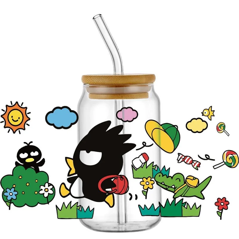 Miniso Cartoon niedlichen Pinguin 3d Aufkleber UV Dtf Tasse Wrap Transfer Aufkleber benutzer definierte Etikett DIY wasserdichtes Logo für Libbey Glas kann