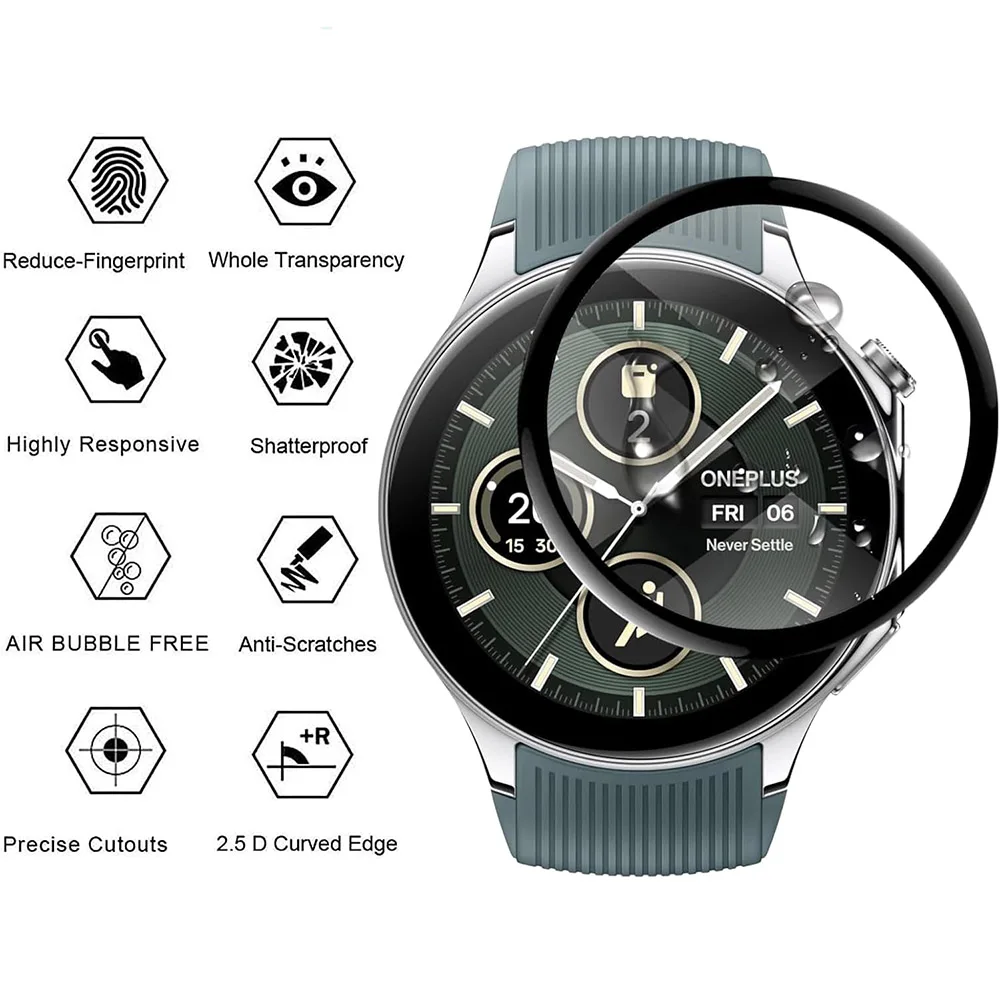 Watch Film For OnePlus Watch 2 3D Composite Protective Film 1/5pcs Soft Protective Film Screen Protector Not Glass